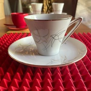1950’S MODERN GERMAN TEACUP AND SAUCER